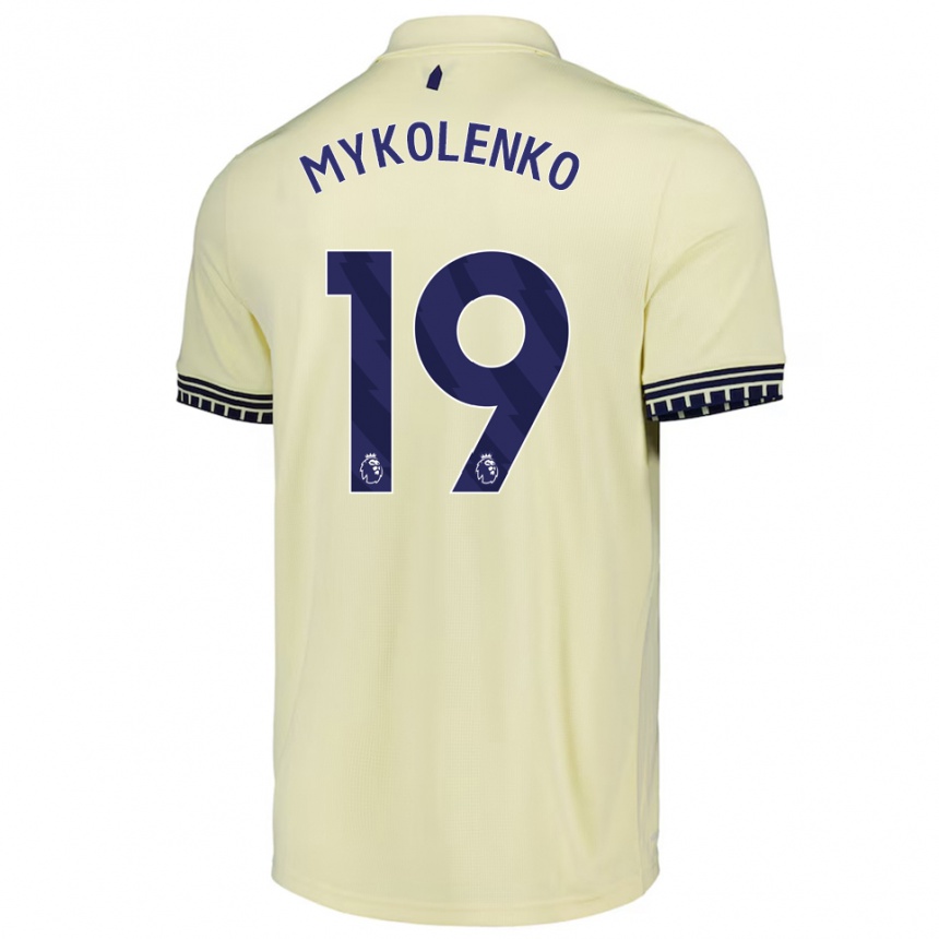 ילדים כדורגל ויטאלי מיקולנקו #19 לבן מלוכלך שחור הרחק ג'רזי 2025/26