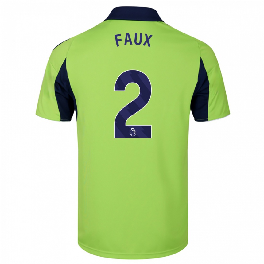 ילדים כדורגל Alex Faux #2 ירוק נייבי לבן הרחק ג'רזי 2025/26