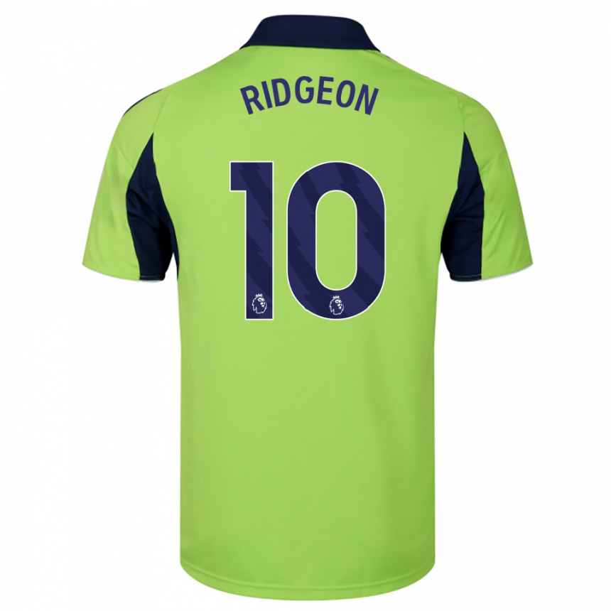 ילדים כדורגל Seth Ridgeon #10 ירוק נייבי לבן הרחק ג'רזי 2025/26