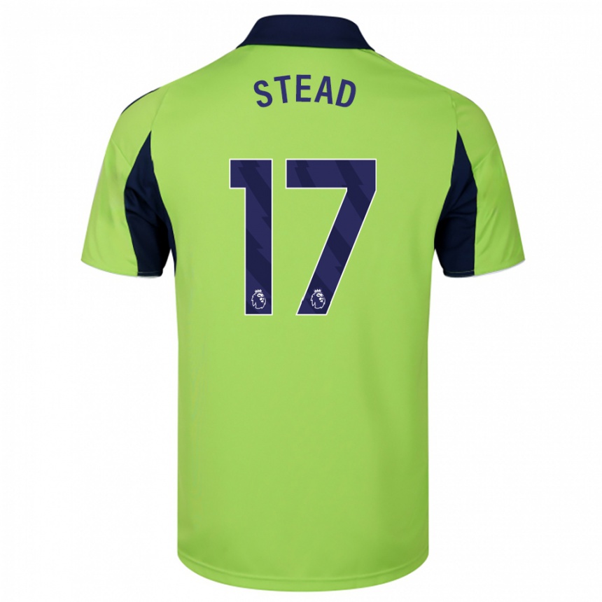 ילדים כדורגל Kayleigh Stead #17 ירוק נייבי לבן הרחק ג'רזי 2025/26