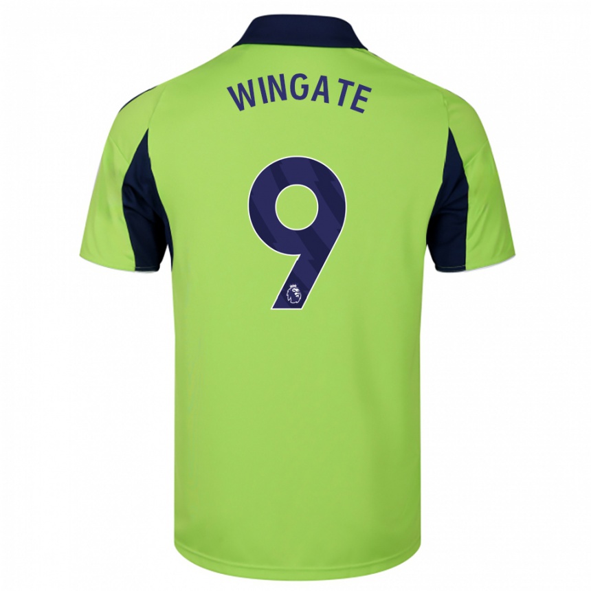 ילדים כדורגל Tom Wingate #9 ירוק נייבי לבן הרחק ג'רזי 2025/26