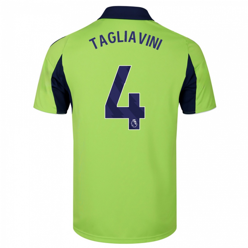 ילדים כדורגל Ella Tagliavini #4 ירוק נייבי לבן הרחק ג'רזי 2025/26