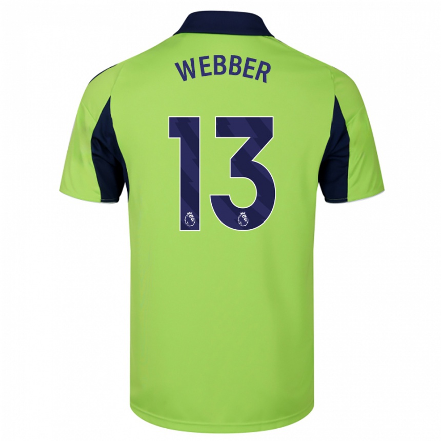 ילדים כדורגל Amber Webber #13 ירוק נייבי לבן הרחק ג'רזי 2025/26