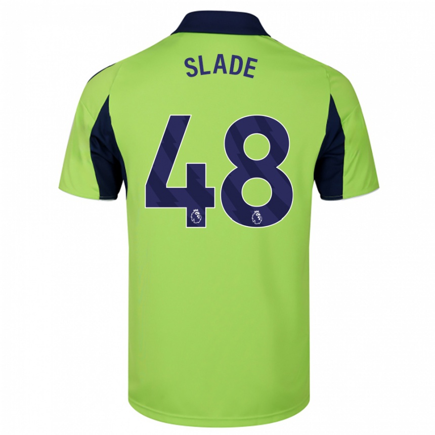 ילדים כדורגל Bradley Slade #48 ירוק נייבי לבן הרחק ג'רזי 2025/26