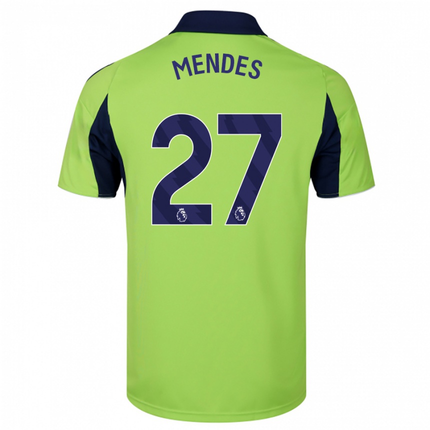 ילדים כדורגל Megalie Mendes #27 ירוק נייבי לבן הרחק ג'רזי 2025/26