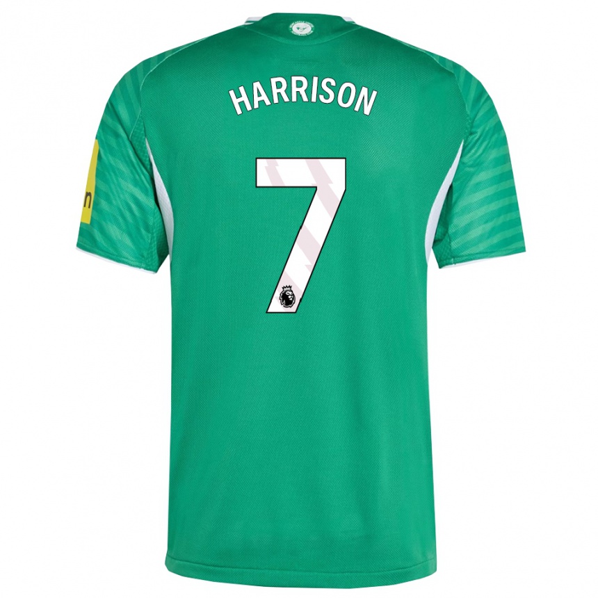 ילדים כדורגל אלפי הריסון #7 ירוק לבן הרחק ג'רזי 2025/26