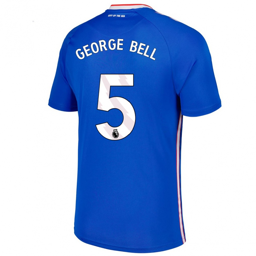 ילדים כדורגל George Bell #5 כחול לבן הרחק ג'רזי 2025/26