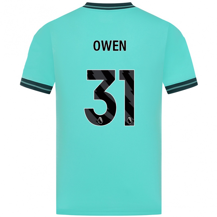 ילדים כדורגל Skye Owen #31 תכלת ירוק הרחק ג'רזי 2025/26