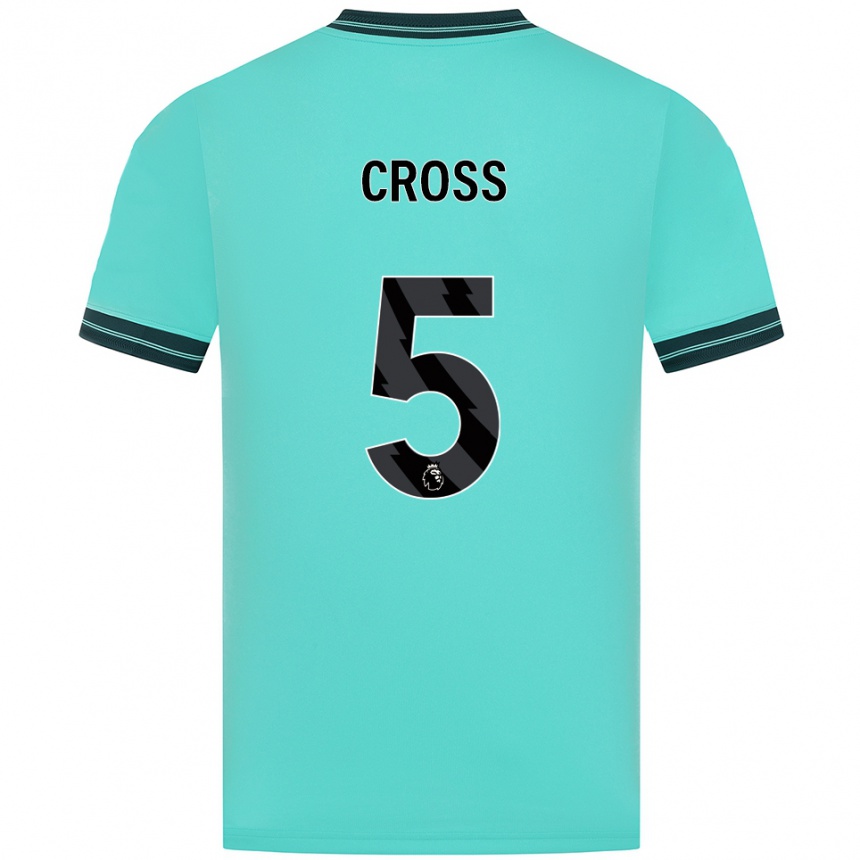 ילדים כדורגל אמה קרוס #5 תכלת ירוק הרחק ג'רזי 2025/26