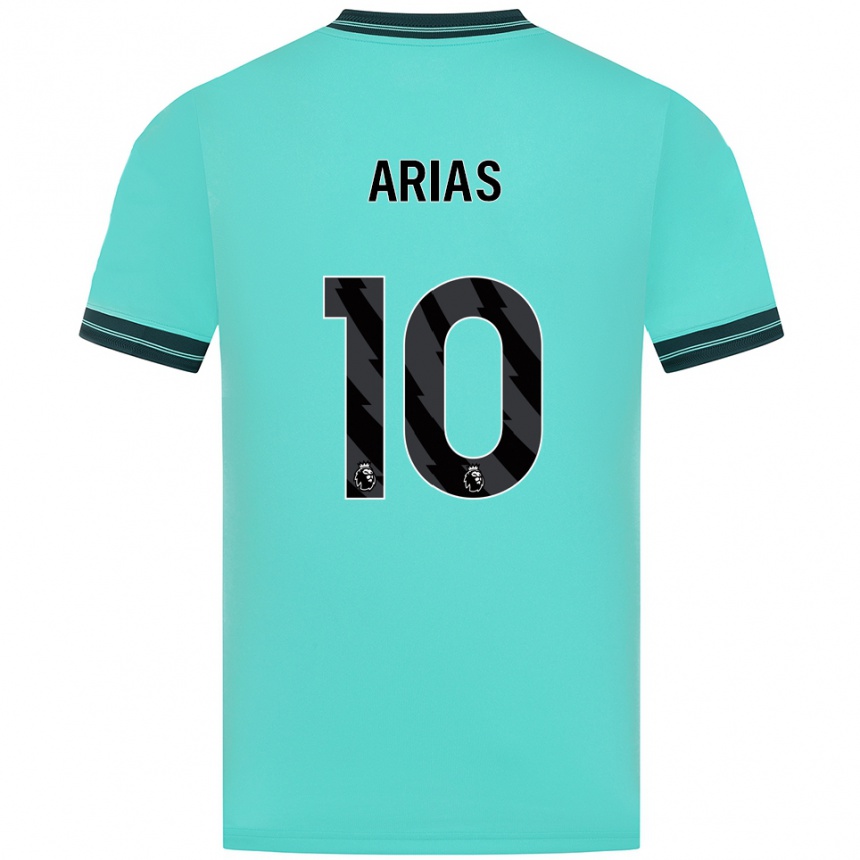 ילדים כדורגל ג'ון אריאס #10 תכלת ירוק הרחק ג'רזי 2025/26