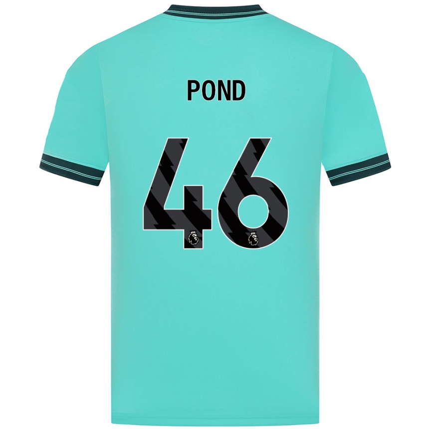 ילדים כדורגל Alfie Pond #46 תכלת ירוק הרחק ג'רזי 2025/26