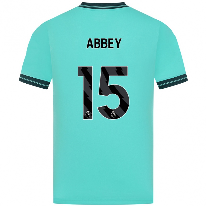 ילדים כדורגל Jerome Abbey #15 תכלת ירוק הרחק ג'רזי 2025/26