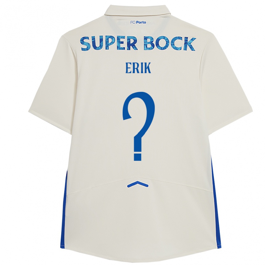 ילדים כדורגל Erik #0 לבן כחול ג'רזי קיט שלישי 2025/26