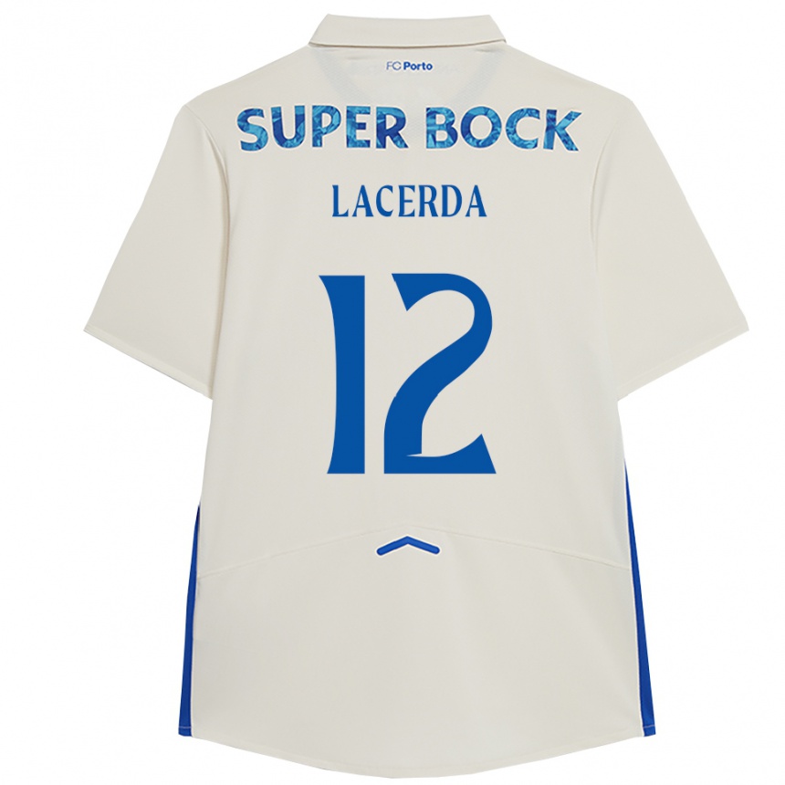 ילדים כדורגל Lacerda #12 לבן כחול ג'רזי קיט שלישי 2025/26