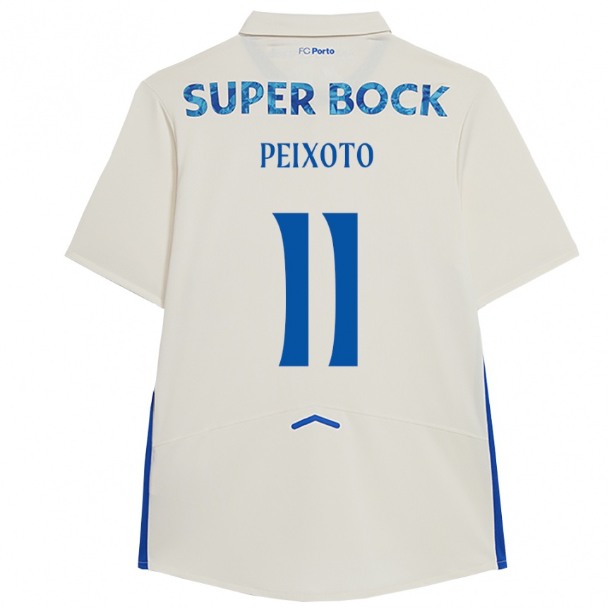 ילדים כדורגל Tommy Peixoto #11 לבן כחול ג'רזי קיט שלישי 2025/26