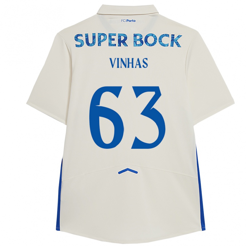 ילדים כדורגל דייוויד מוטה וינהאס #63 לבן כחול ג'רזי קיט שלישי 2025/26
