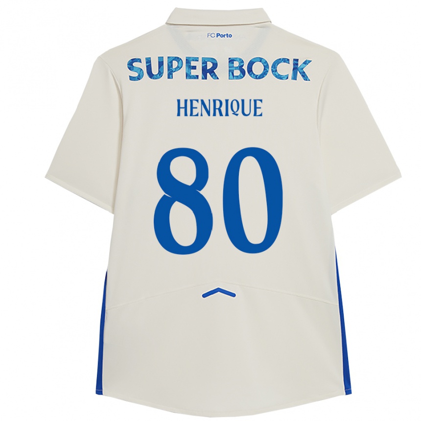 ילדים כדורגל קאיו הנריק דיאוגו דומינגוס #80 לבן כחול ג'רזי קיט שלישי 2025/26