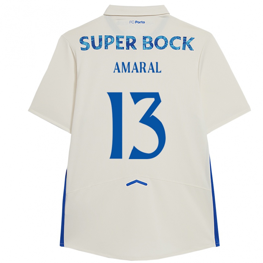 ילדים כדורגל Fábio Amaral #13 לבן כחול ג'רזי קיט שלישי 2025/26