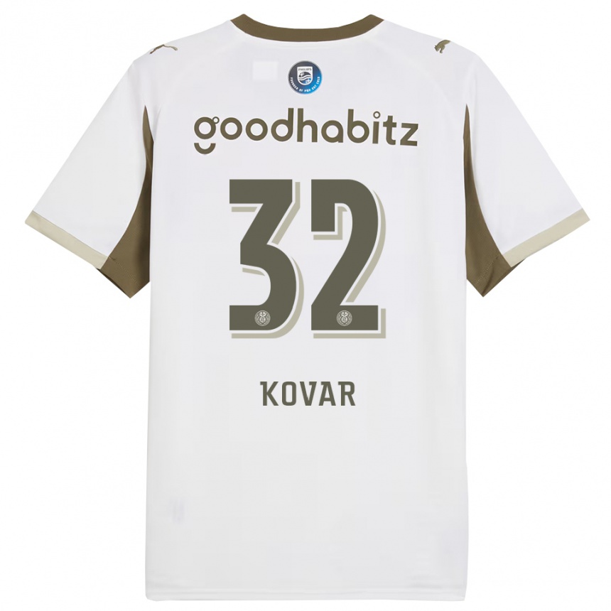 ילדים כדורגל מאטיי קובאר #32 לבן אפור ג'רזי קיט שלישי 2025/26