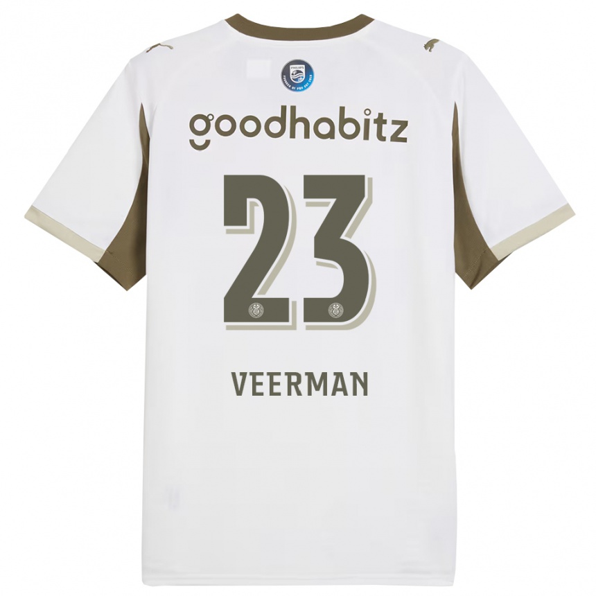 ילדים כדורגל ב-Joy Veer #23 לבן אפור ג'רזי קיט שלישי 2025/26