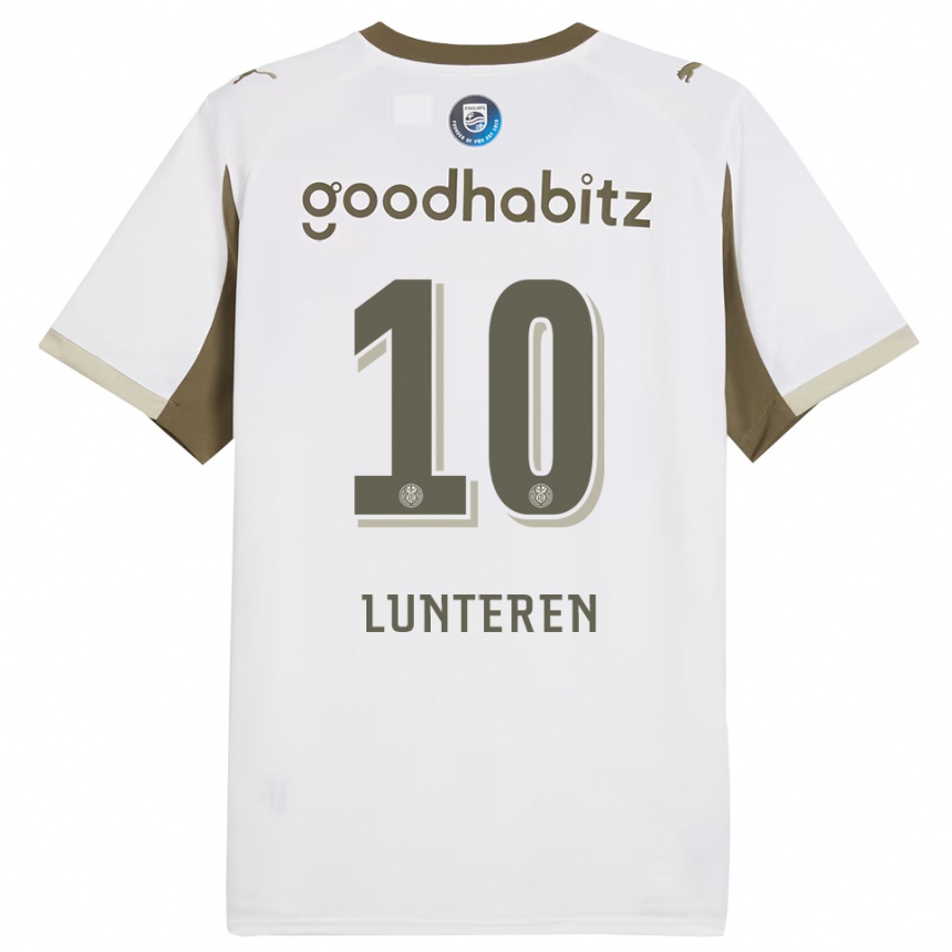 ילדים כדורגל דזירה ואן לונטרן #10 לבן אפור ג'רזי קיט שלישי 2025/26