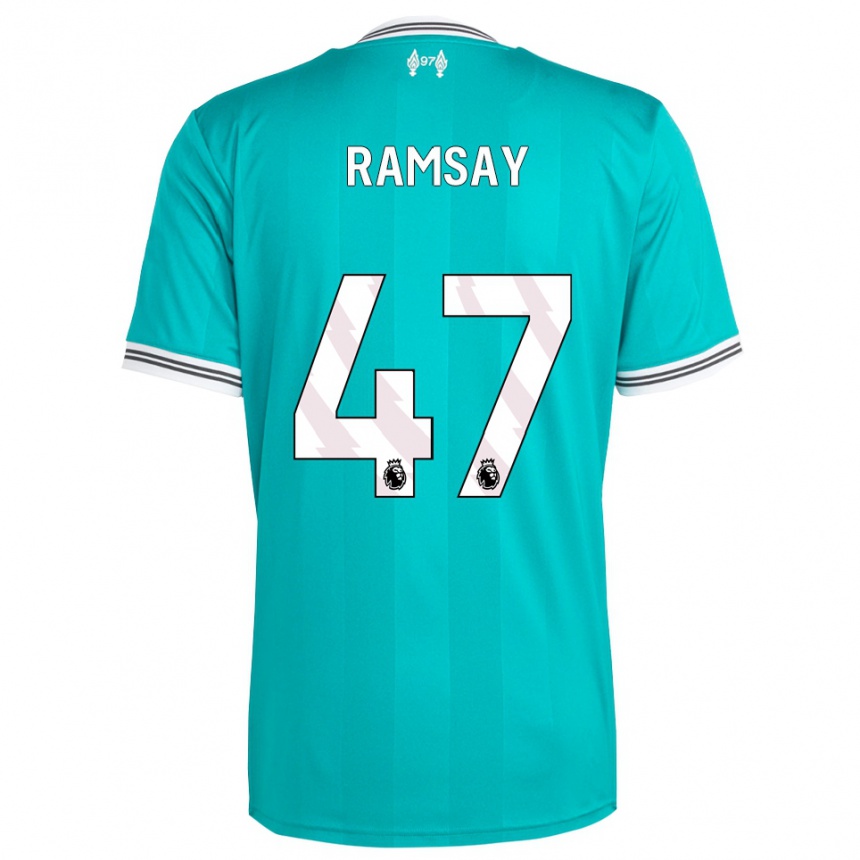ילדים כדורגל קלווין רמזי #47 ירוק לבן ג'רזי קיט שלישי 2025/26 ילדים כדורגל קלווין רמזי #47 ירוק לבן ג'רזי קיט שלישי 2025/26