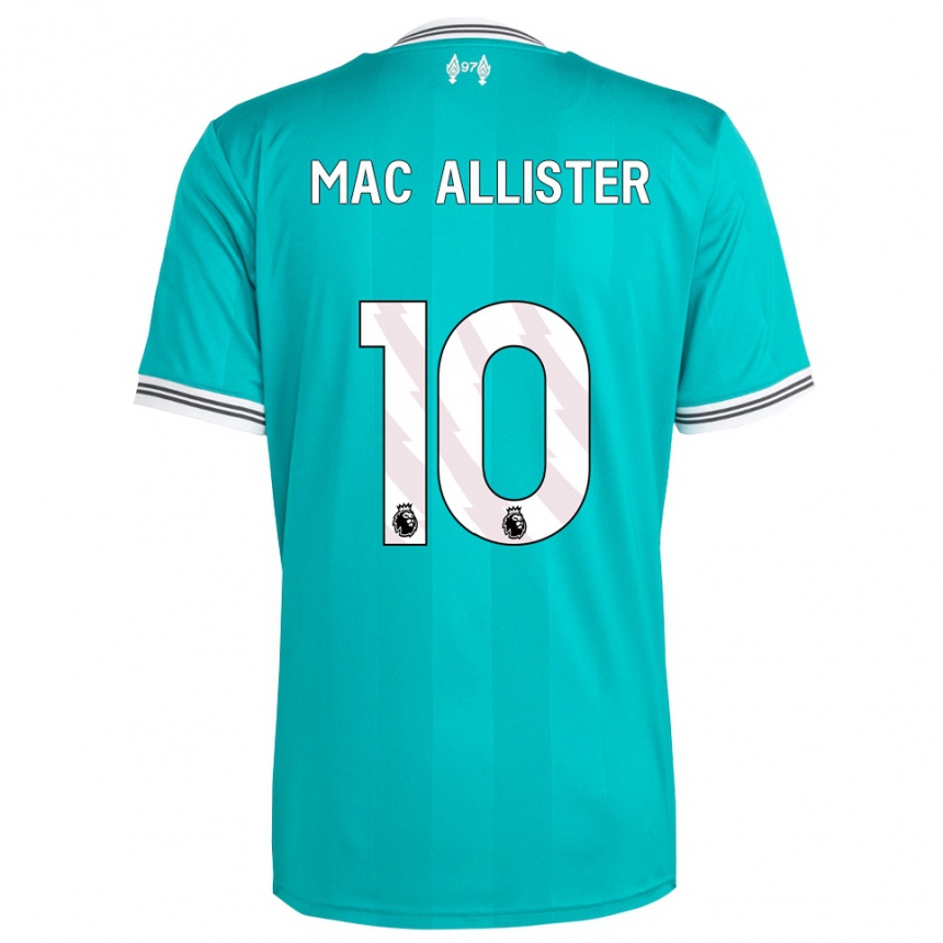 ילדים כדורגל אלכסיס מקאליסטר #10 ירוק לבן ג'רזי קיט שלישי 2025/26