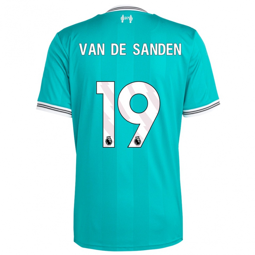 ילדים כדורגל שאניס ון-דה סאנדן #19 ירוק לבן ג'רזי קיט שלישי 2025/26