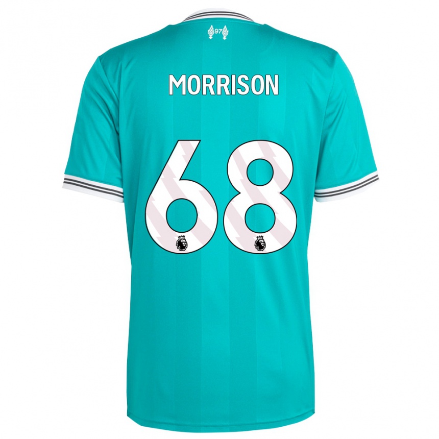 ילדים כדורגל קירן מוריסון #68 ירוק לבן ג'רזי קיט שלישי 2025/26