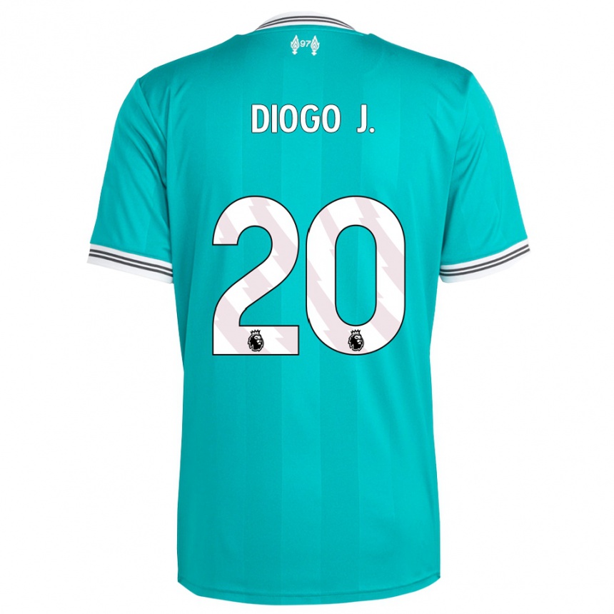 ילדים כדורגל דיוגו ז'וטה #20 ירוק לבן ג'רזי קיט שלישי 2025/26