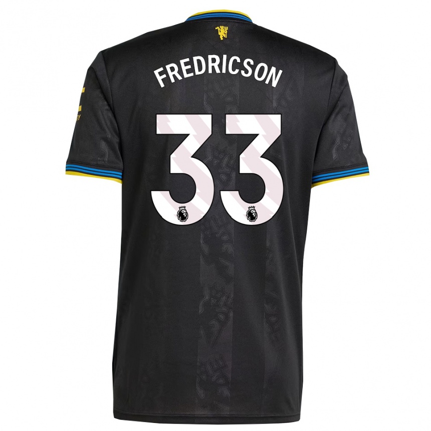 ילדים כדורגל טיילר פרדריקסון #33 שחור צהוב כחול ג'רזי קיט שלישי 2025/26