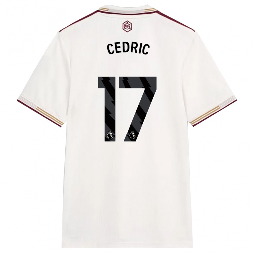 ילדים כדורגל סדריק סוארס #17 לבן מלוכלך בורדו ג'רזי קיט שלישי 2025/26