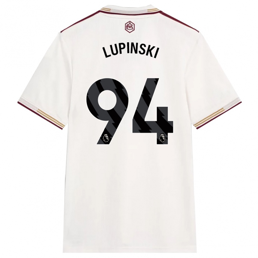 ילדים כדורגל Remi Lupinski #94 לבן מלוכלך בורדו ג'רזי קיט שלישי 2025/26