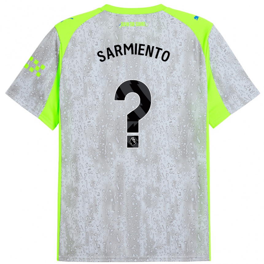 ילדים כדורגל דריו סרמיינטו #0 אפור צהוב ג'רזי קיט שלישי 2025/26