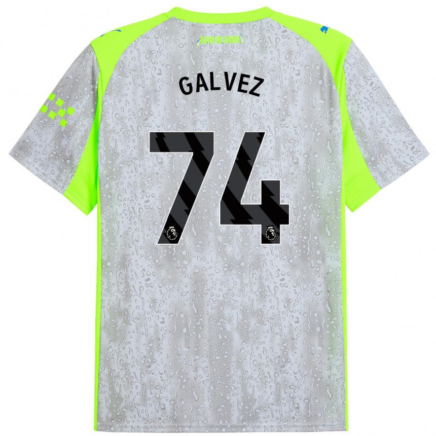 ילדים כדורגל תומאס גאלווס #74 אפור צהוב ג'רזי קיט שלישי 2025/26