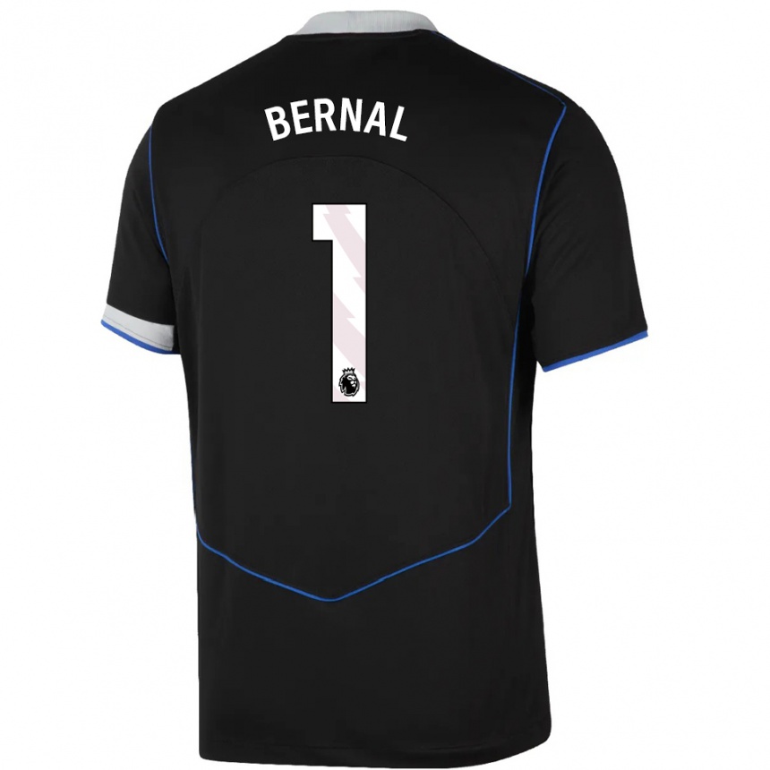 ילדים כדורגל Freddy Bernal #1 שחור כחול כסוף ג'רזי קיט שלישי 2025/26