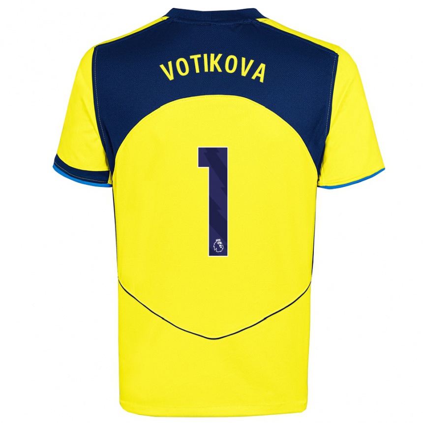 ילדים כדורגל Barbora Votíková #1 צהוב נייבי ג'רזי קיט שלישי 2025/26