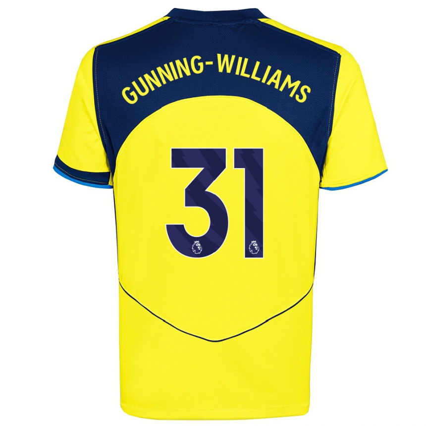 ילדים כדורגל לנה גאנינג-וויליאמס #31 צהוב נייבי ג'רזי קיט שלישי 2025/26