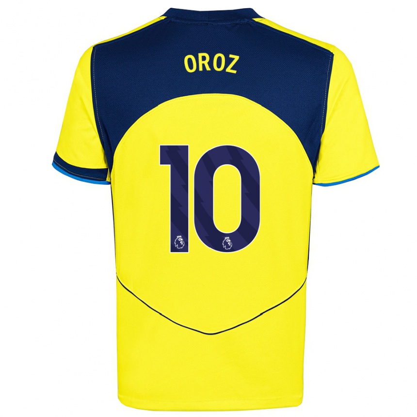 ילדים כדורגל מייטה אורוז #10 צהוב נייבי ג'רזי קיט שלישי 2025/26