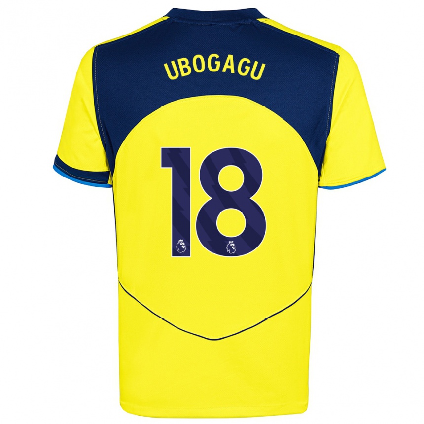 ילדים כדורגל צ׳יומה אובוגו #18 צהוב נייבי ג'רזי קיט שלישי 2025/26