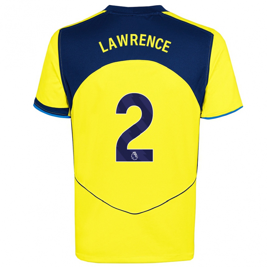 ילדים כדורגל Donte Lawrence #2 צהוב נייבי ג'רזי קיט שלישי 2025/26