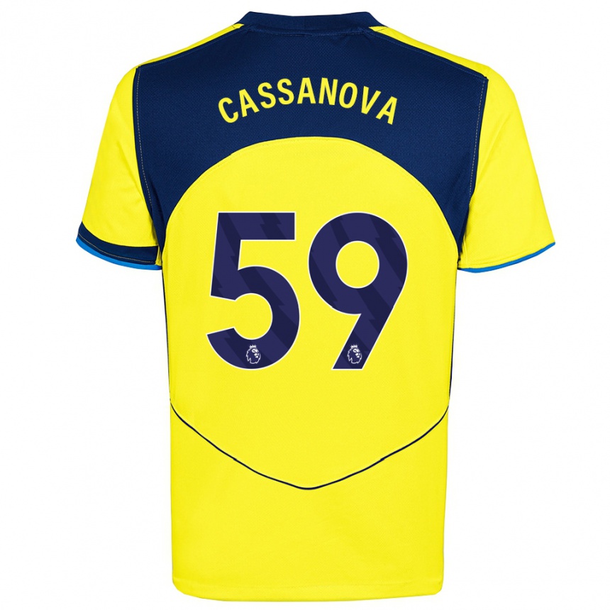 ילדים כדורגל דנטה קסנובה #59 צהוב נייבי ג'רזי קיט שלישי 2025/26