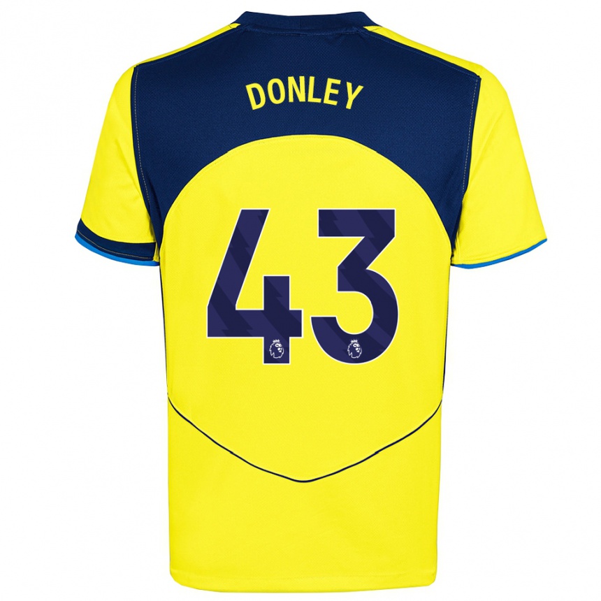 ילדים כדורגל ג'יימי דונלי #43 צהוב נייבי ג'רזי קיט שלישי 2025/26
