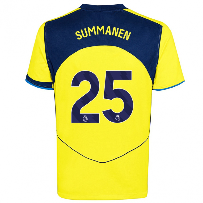 ילדים כדורגל אוולינה סומנן #25 צהוב נייבי ג'רזי קיט שלישי 2025/26