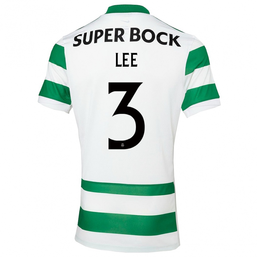 גברים כדורגל Afonso Lee #3 ירוק לבן ג'רזי ביתית 2025/26