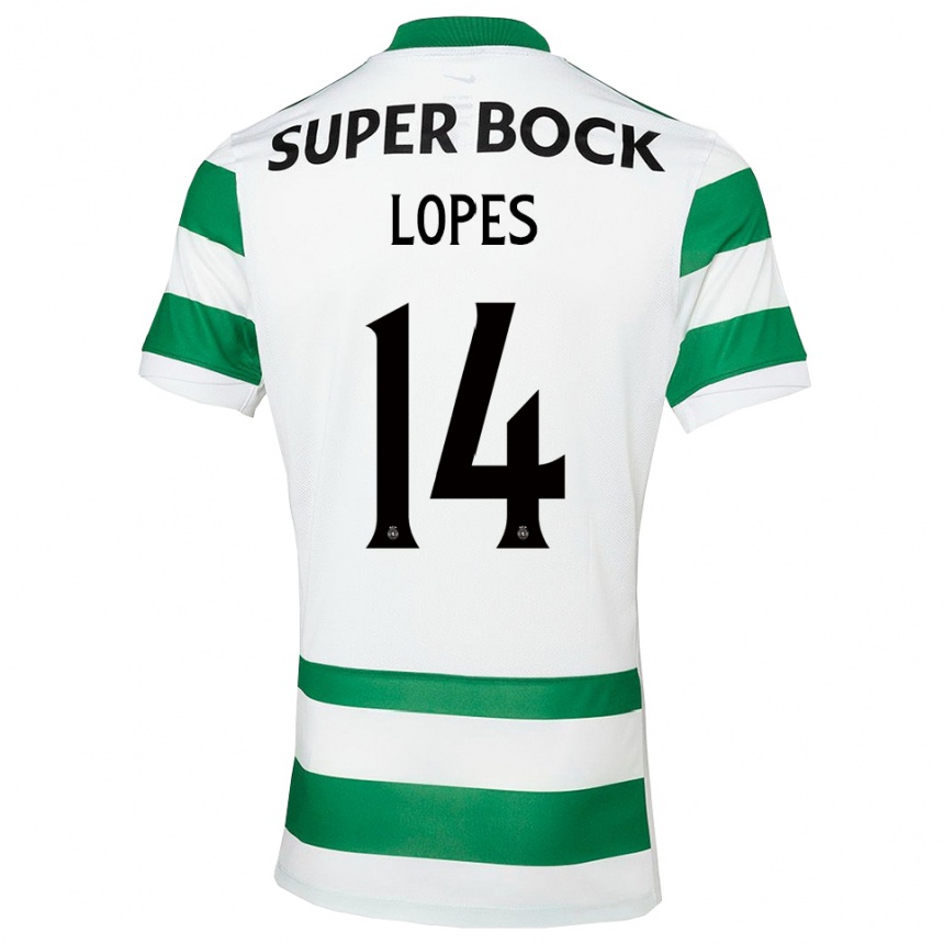 גברים כדורגל Winilson Lopes #14 ירוק לבן ג'רזי ביתית 2025/26