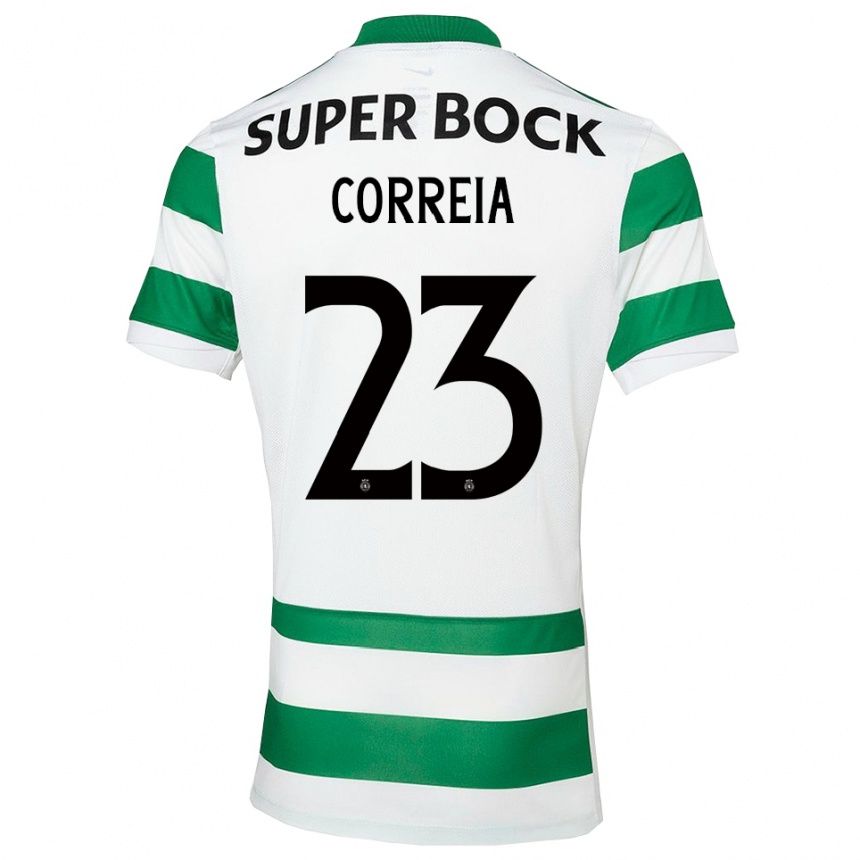 גברים כדורגל Duarte Correia #23 ירוק לבן ג'רזי ביתית 2025/26