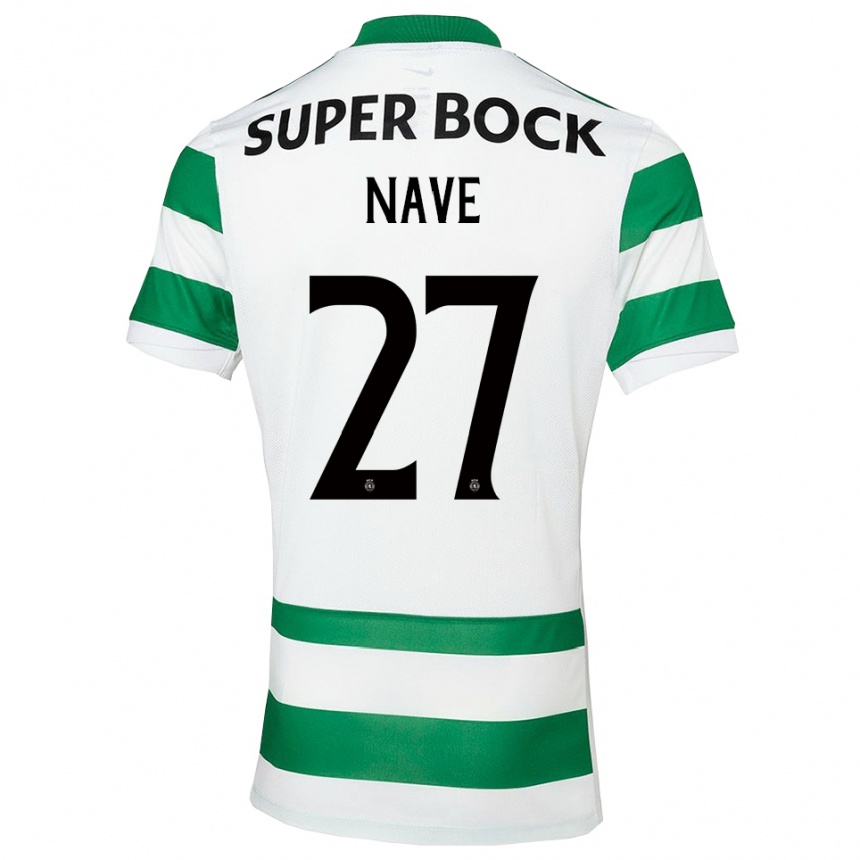 גברים כדורגל Matilde Nave #27 ירוק לבן ג'רזי ביתית 2025/26
