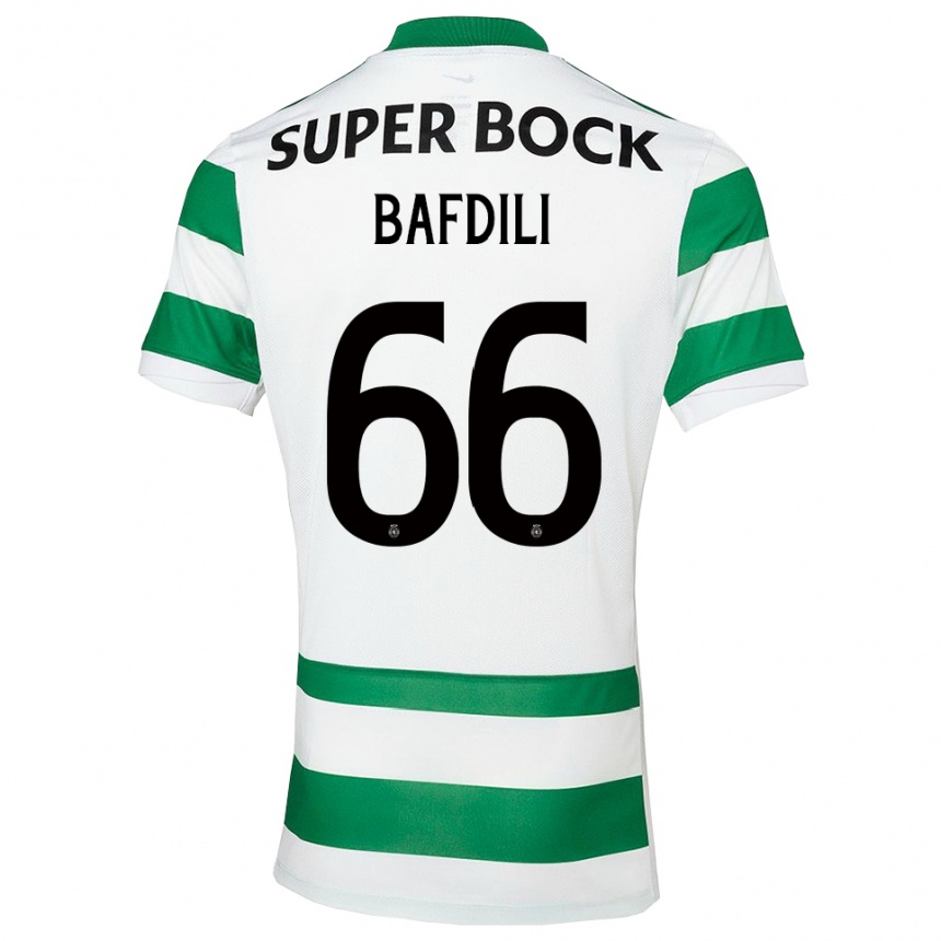 גברים כדורגל Zaïd Bafdili #66 ירוק לבן ג'רזי ביתית 2025/26