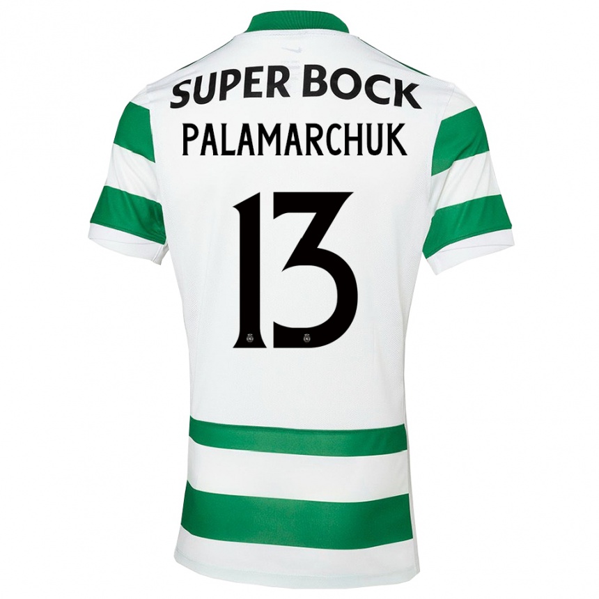 גברים כדורגל Cristiano Vitaly Palamarchuk #13 ירוק לבן ג'רזי ביתית 2025/26
